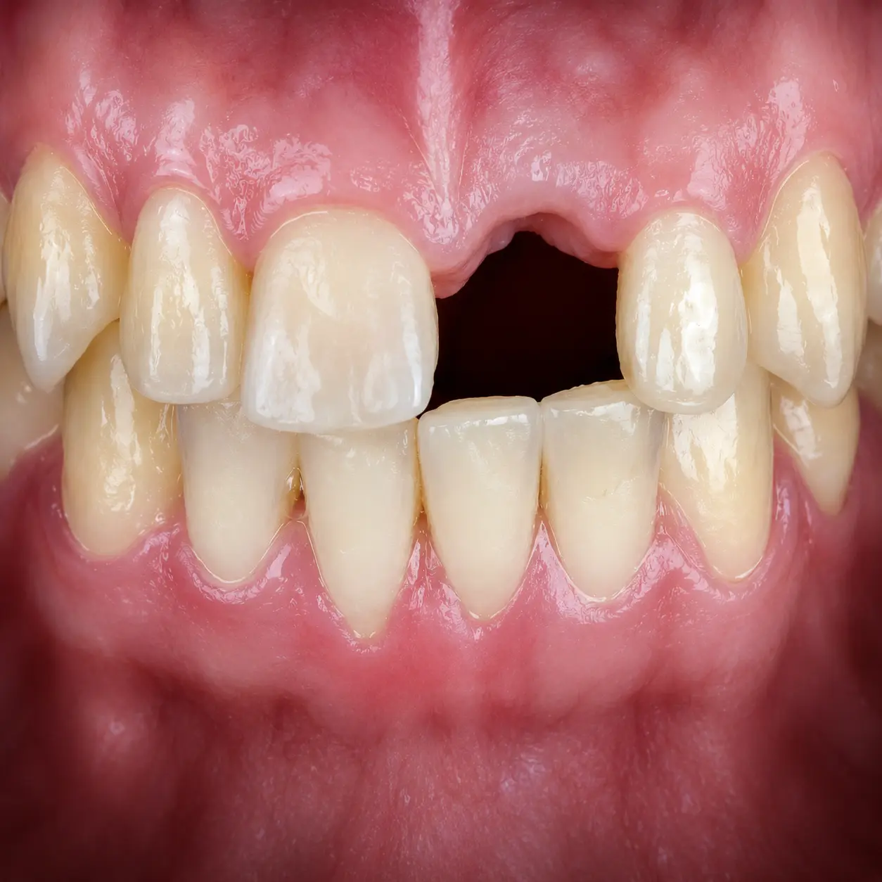 Before — single tooth replacement with dental implant at Presidio Dental